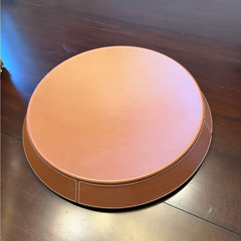 Ralph Lauren Home Round Leather Brennan Catchall NEW
